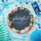 Dankbare rustikale Blume Herbst Erntedank Abendess Pappteller (Party)