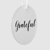 Dankbare Schwarz-weiße benutzerdefinierte Schrift  Ornament (Vorderseite)