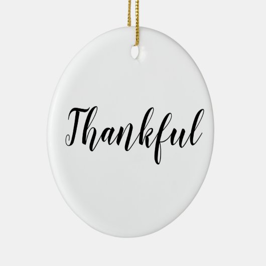 Dankbare Schwarz-weiße, maßgeschneiderte Schrift n Keramik Ornament (Rechts)