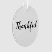 Dankbare Schwarz-weiße, maßgeschneiderte Schrift n Ornament (Vorderseite)