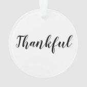 Dankbare Schwarz-weiße, maßgeschneiderte Schrift n Ornament (Rückseite)