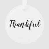 Dankbare Schwarz-weiße, maßgeschneiderte Schrift n Ornament (Vorderseite)