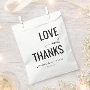 Dankbare schwarze Typografie Geschenktütchen