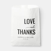 Dankbare schwarze Typografie Geschenktütchen (Vorderseite)