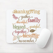 Dankbare Segnungen Erntedank Familie Mousepad (Mit Mouse)