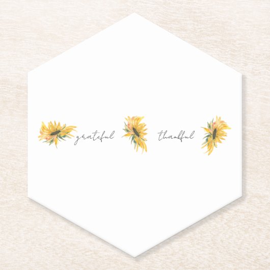 Dankbare Sonnenblume Untersetzer (Vorderseite)