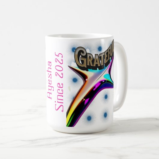 Dankbare Tasse - Inspiration für den Kaffee-Cup (VorderseiteRechts)
