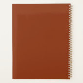 Dankbare Terracotta lässige Schrift modern Planer (Rückseite)