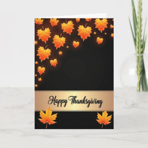 Dankbare Thanksgiving-Blätter-Karte Karte