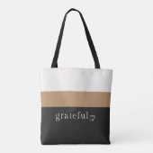 Dankbare Tragetasche | Positives Premium-Streifend Tasche (Rückseite)