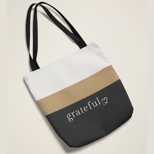 Dankbare Tragetasche | Positives Premium-Streifend Tasche