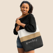 Dankbare Tragetasche | Positives Premium-Streifend Tasche