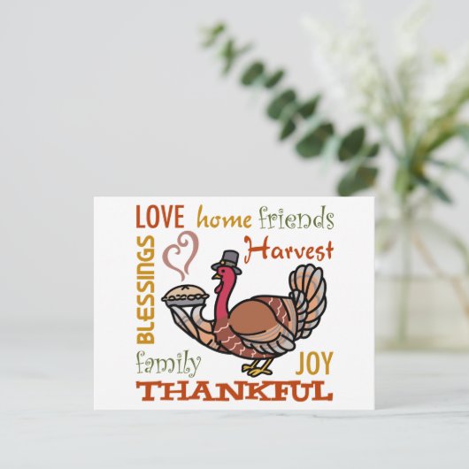 Dankbare Türkei Postkarte (Stehend Vorderseite)