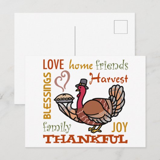 Dankbare Türkei Postkarte (Vorne/Hinten)