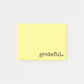 dankbare Typografie gelb Post-it Klebezettel (Vorderseite)