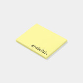 dankbare Typografie gelb Post-it Klebezettel (angewinkelt)