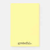 dankbare Typografie gelb Post-it Klebezettel (Vorderseite)