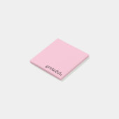 dankbare Typografie pink Post-it Klebezettel (angewinkelt)