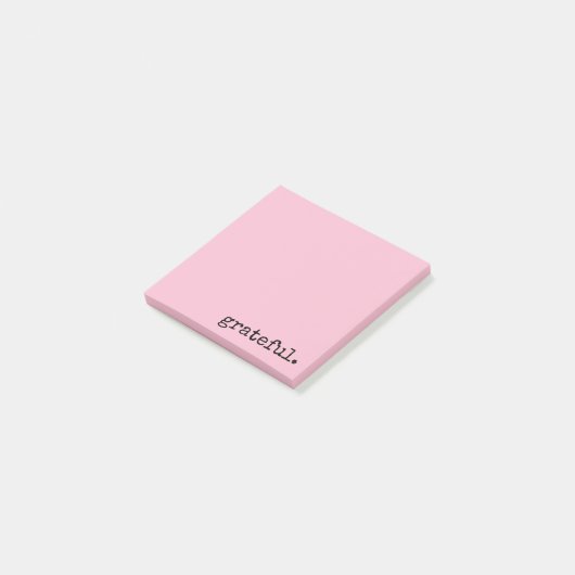 dankbare Typografie pink Post-it Klebezettel (angewinkelt)