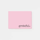 dankbare Typografie pink Post-it Klebezettel (Vorderseite)