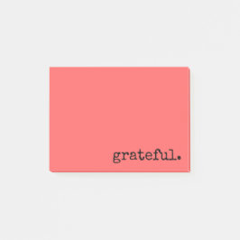 dankbare Typografie Post-it Klebezettel