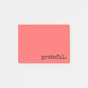 dankbare Typografie Post-it Klebezettel