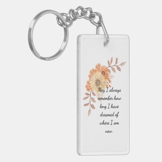 Dankbare Überlegungen Schlüsselanhänger (Vorderseite links)