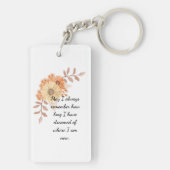 Dankbare Überlegungen Schlüsselanhänger (Rückseite)