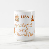 Dankbare und dankbare Bezeichnung Monogram | Kaffeetasse (Mittel)