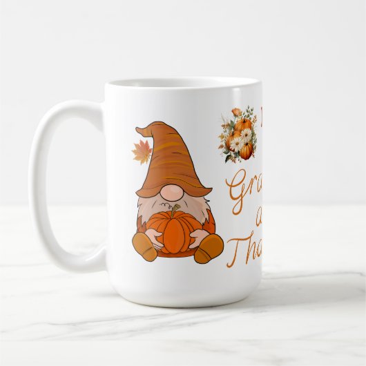 Dankbare und dankbare Bezeichnung Monogram | Kaffeetasse (Links)