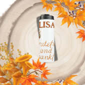 Dankbare und dankbare Bezeichnung Monogram | Thermosbecher