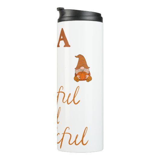 Dankbare und dankbare Bezeichnung Monogram | Thermosbecher (Nach rechts gedreht)