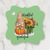 Dankbare und dankbare Gunst-Tags Geschenkanhänger (Vorderseite)