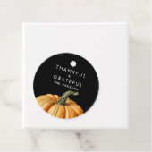 Dankbare und dankbare Karte mit Kürbis Geschenkanhänger (Beispiel)
