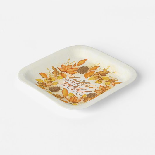 Dankbare und dankbare Party Teller (Gewinkelt)