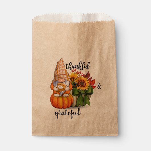 Dankbare und dankbare Tasche Geschenktütchen (Vorderseite)