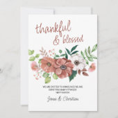 Dankbare und gesegnete Blume im Herbst Ankündigung (Vorderseite)