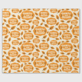 Dankbare und gesegnete feierliche Orange Blätter N Geschenkpapier (Flach)