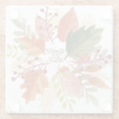 Dankbare und gesegnete Herbst-Untersetzer Glasuntersetzer (Rückseite)