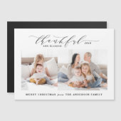 Dankbare und gesegnete Weihnachtskarte für das Fot Magnetkarte (Vorne/Hinten)