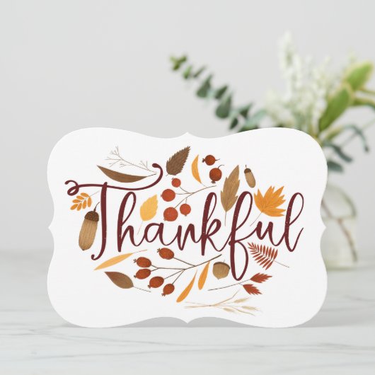 Dankbare Urlaubskarte Einladung (Stehend Vorderseite)