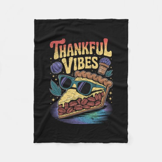 Dankbare Vibes Coole Pekannuss-Pie-Einzelstücke Th Fleecedecke (Vorderseite)