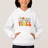 Dankbare Vibes Herbst Herbst Erntedank Hoodie (Vorderseite)