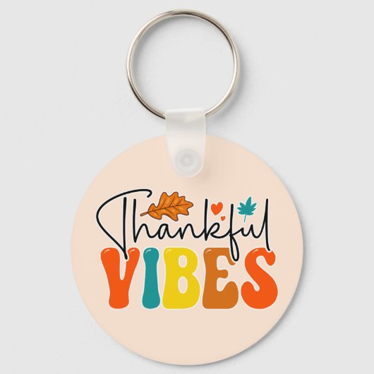 Dankbare Vibes Herbst Herbst Erntedank Schlüsselanhänger (Vorderseite)