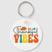 Dankbare Vibes Herbst Herbst Erntedank Schlüsselanhänger (Rückseite)