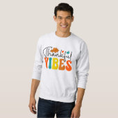 Dankbare Vibes Herbst Herbst Erntedank Sweatshirt (Vorne ganz)