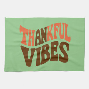 Dankbare Vibes Thanksgiving Vintage Dankbar Geschirrtuch