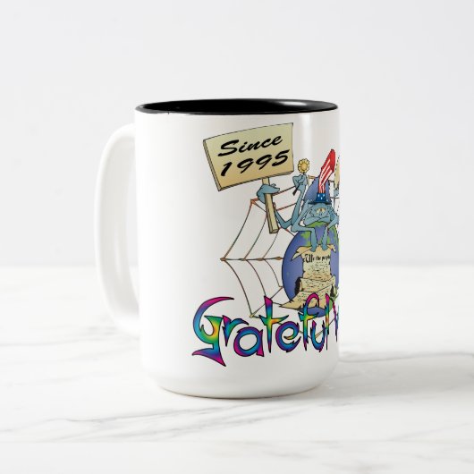 Dankbare Web-Kaffee-Tasse 2 Zweifarbige Tasse (Vorderseite Links)