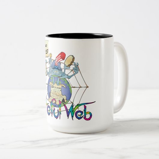 Dankbare Web-Kaffee-Tasse 2 Zweifarbige Tasse (VorderseiteRechts)