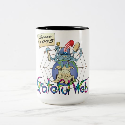 Dankbare Web-Kaffee-Tasse 2 Zweifarbige Tasse (Mittel)